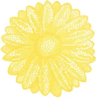 Unique Living placemat flower 38cm yellow - thumbnail