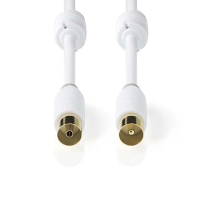 Coaxkabel 100 dB | IEC (coax) male - IEC (coax) female | 5,0 m | Wit