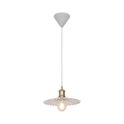 Hanglamp glas Torino E27 Ribbel 24 cm Retro