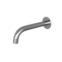 Gebogen uitloop met rozet in RVS geborsteld PVD afwerking - thumbnail