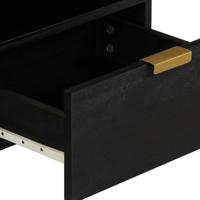 Salontafel 80x54x40 cm bewerkt hout zwart - thumbnail
