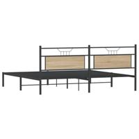 Bedframe zonder matras 193x203cm spaanplaat sonoma eikenkleurig - thumbnail