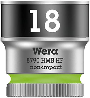 Wera 8790 HMB HF Zyklop Hand- en Machinedop, met 3/8"-aandrijving met vasthoudfunctie, 18.0 x 29.0 mm - 1 stuk(s) - 05003752001 Wera 8790 HMB HF Zyklop Hand- en Machinedop, met 3/8"-aandrijving met vasthoudfunctie, 18.0 x 29.0 mm - 1 stuk(s) - 05003752001