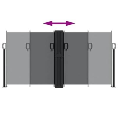 Windscherm uittrekbaar 120x1200 cm zwart