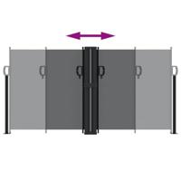 Windscherm uittrekbaar 120x1200 cm zwart - thumbnail