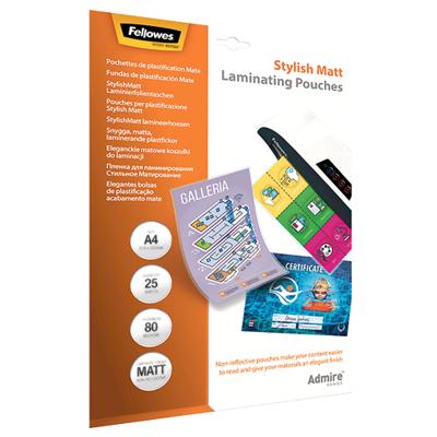 Fellowes lamineerhoes Admire Stylish Matt Enhance80 ft A4, 160 micron (2 x 80 micron), pak van 25 stuks
