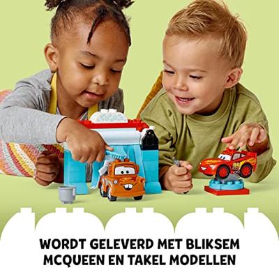 Lego Duplo 10996 Disney Cars Bliksem McQueen + Takel Wasstraat