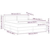 Boxspringbed met matras Crème 200 x 180 cm Polyester - thumbnail