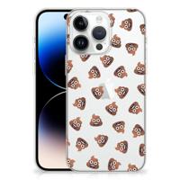 TPU bumper voor iPhone 14 Pro Max Poep Emojis - thumbnail