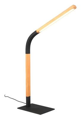 Trio Flexibele tafellampNorris zwart met hout - 545210132