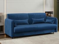 Uitklapbare zetel CONCEPTION PRO 2 plaatsen blauw stof - thumbnail