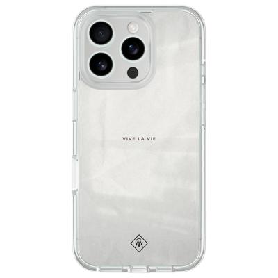 iPhone 16 Pro Max hybride hoesje - Vive la vie iPhone 16 Pro Max hybride hoesje - Vive la vie