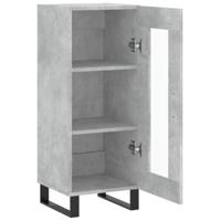 Dressoir 34,5x34x90 cm bewerkt hout betongrijs - thumbnail