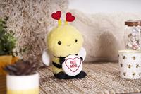 Love Hearts Bij knuffel - Bee mine - 18 cm - thumbnail
