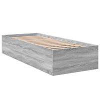 Bedframe bewerkt hout grijs sonoma eikenkleurig 90x190 cm - thumbnail