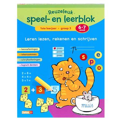 Reuzeleuk speel- en leerblok Lezen, rekenen en schrijven