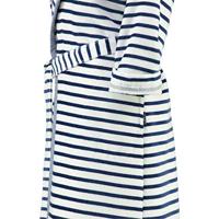 Cawö Cawö Dames Badjas met Capuchon 6596 Navy 46 - thumbnail