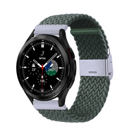 Braided nylon bandje - Donkergroen - Samsung Galaxy Watch 4 Classic - 42mm / 46mm - thumbnail