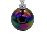Kerstbal glas d6 cm zwart iris 10st KSD - Ksd - thumbnail