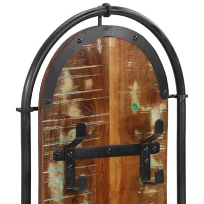 VidaXL Wandkapstokken 2 st met 4 haken massief gerecycled hout