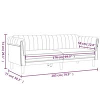 3-delige Loungeset fluweel geel - thumbnail