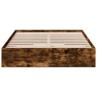 Bedframe met lades bewerkt hout gerookt eikenkleurig 120x200 cm - thumbnail