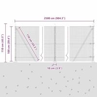 VidaXL Afrasteringspaal groen 25 x 1 m (16 x 16 mm gaas) staal - thumbnail