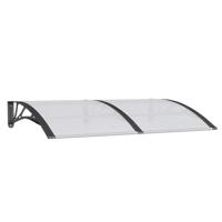 VidaXL Deurluifel 150x100 cm polycarbonaat zwart - thumbnail