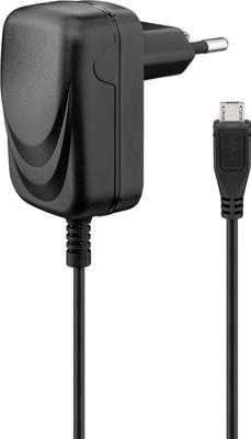 Micro-USB voeding compleet - Micro-USB oplader - USB 2.0 micro stekker - 1.5m - 1000mA - 5 Watt - 5V - Zwart