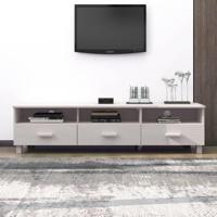 Tv-meubel HAMAR 158x40x40 cm massief grenenhout wit - thumbnail