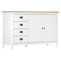 Dressoir Hill Range 130x40x80 cm massief grenenhout wit - thumbnail