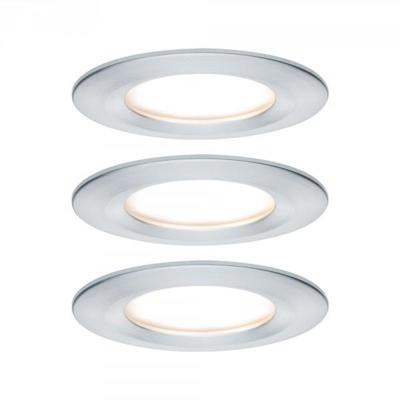 Paulmann Nova Inbouwlamp voor badkamer Set van 3 stuks LED LED 18 W IP44 Aluminium (gedraaid) Paulmann Nova Inbouwlamp voor badkamer Set van 3 stuks LED LED 18 W IP44 Aluminium (gedraaid)