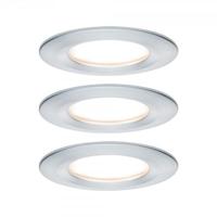Paulmann Nova Inbouwlamp voor badkamer Set van 3 stuks LED LED 18 W IP44 Aluminium (gedraaid) - thumbnail