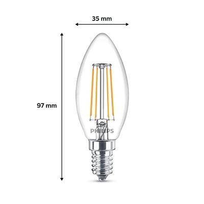 Philips LED filament kogel lamp helder niet dimbaar (6-pack) - E14 B3…