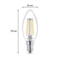 Philips LED filament kogel lamp helder niet dimbaar (6-pack) - E14 B3… - thumbnail