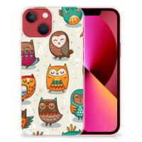 Apple iPhone 13 | TPU Hoesje | Vrolijke Uilen - thumbnail