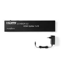 Nedis HDMI-Splitter | 2 x 8 poorten| HDMI Input | USB-A Female / 16x HDMI Output | 1 stuks - VSPL34716AT VSPL34716AT - thumbnail