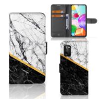 Samsung Galaxy A41 | Bookcase | Marmer Wit Zwart - Origineel Cadeau Man - thumbnail