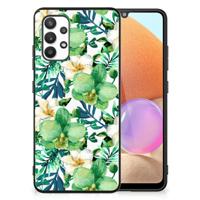 Samsung Galaxy A32 4G | A32 5G Enterprise Editie Bloemen Hoesje Orchidee Groen - thumbnail