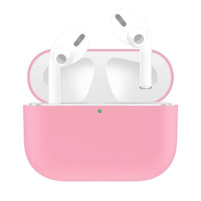 Voor AirPods Pro effen kleur silicone oortelefoon beschermhoes (roze)