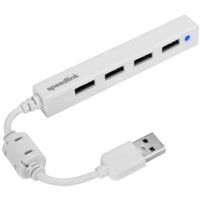 SpeedLink Snappy Slim SL-140000-WE USB-hub 4 poorten USB-A USB 2.0 480 MBit/s Wit SpeedLink Snappy Slim SL-140000-WE USB-hub 4 poorten USB-A USB 2.0 480 MBit/s Wit