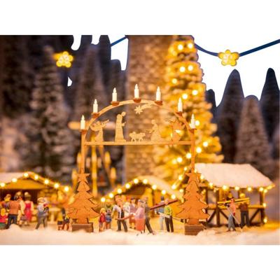 NOCH 0014391 H0 Laser-Cut minis toegangsboog voor kerstmarkt Lasercut bouwpakket NOCH 0014391 H0 Laser-Cut minis toegangsboog voor kerstmarkt Lasercut bouwpakket