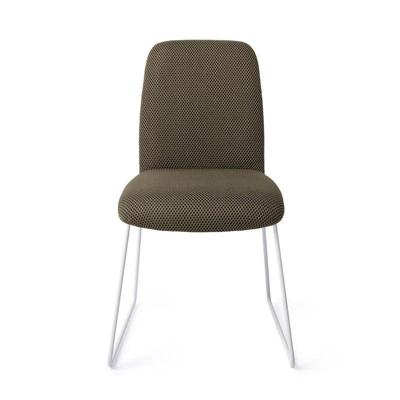 Jesper Home Eetkamerstoel 'Taiwa' Slide White, kleur Jungle Jewel