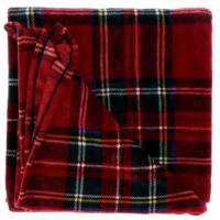 Unique Living plaid torsten 200x150cm geruit rood - thumbnail