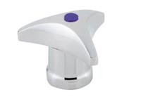 Kirchhoff Metalen trecorn handvat, chroom, voor 3/8" bovenste deel, markering blauw/rood/wit - 98614720 - thumbnail