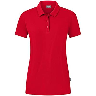 JAKO C6321D Polo Organic Stretch Dames - Rood - 40 JAKO C6321D Polo Organic Stretch Dames - Rood - 40