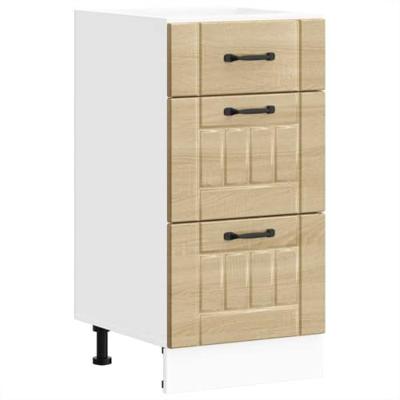 Keuken onderkast Lucca bewerkt hout sonoma eikenkleurig