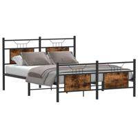Bedframe zonder matras hout gerookt eikenkleurig 140x200 cm - thumbnail