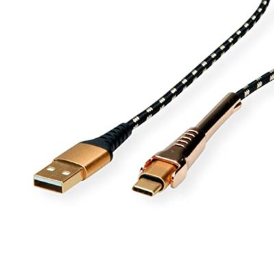 ROLINE GOLD USB 2.0 synchronisatie- en oplaadkabel, USB-A/USB-C, met steun, 1 m ROLINE GOLD USB 2.0 synchronisatie- en oplaadkabel, USB-A/USB-C, met steun, 1 m