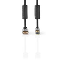 USB 2.0-Kabel | A Male - B Male | 5,0 m | Antraciet - thumbnail